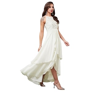 miss chase women39s round neck sleeve embellished fit flare maxi dress