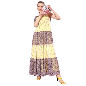 miss chase women39s round neck sleeveless polyester ruffled knee- length dress