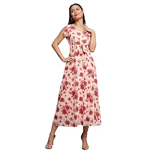 miss chase women39s round neck cap sleeves lace knee -long skater dress