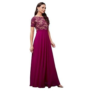 miss chase women39s round neck cap sleeves lace knee -long skater dress