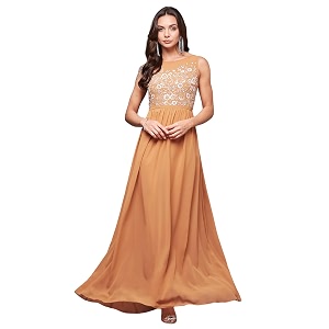 miss chase women39s round neck sleeve embellished fit flare maxi dress