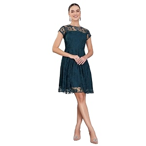 miss chase women39s round neck sleeveless polyester ruffled knee- length dress