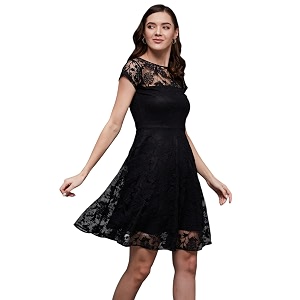 miss chase women39s round neck sleeveless polyester ruffled knee- length dress
