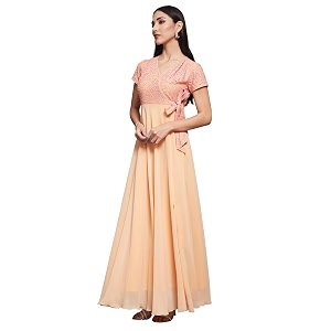 miss chase women39s round neck cap sleeves lace knee -long skater dress