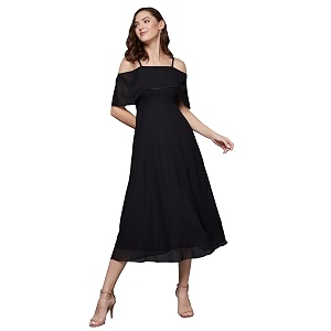 miss chase women39s round neck sleeveless polyester ruffled knee- length dress