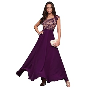 miss chase women39s round neck cap sleeves lace knee -long skater dress
