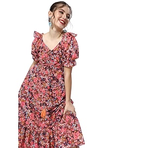miss chase women39s round neck sleeveless polyester ruffled knee- length dress