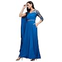 Miss Chase Women's Round Neck Cap Sleeves Lace Knee -Long Skater Dress
