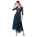 Miss Chase Women's Round Neck Cap Sleeves Lace Knee -Long Skater Dress