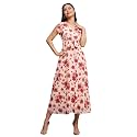 Miss Chase Women's Round Neck Cap Sleeves Lace Knee -Long Skater Dress
