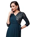 Miss Chase Women's Round Neck Cap Sleeves Lace Knee -Long Skater Dress