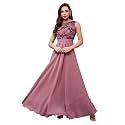 Miss Chase Women's Round Neck Cap Sleeves Lace Knee -Long Skater Dress