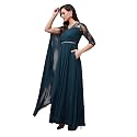 Miss Chase Women's Round Neck Cap Sleeves Lace Knee -Long Skater Dress