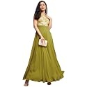 Miss Chase Women's Round Neck Cap Sleeves Lace Knee -Long Skater Dress