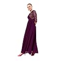 Miss Chase Women's Round Neck Cap Sleeves Lace Knee -Long Skater Dress