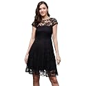 Miss Chase Women's Round Neck Sleeveless Polyester Ruffled Knee- Length Dress