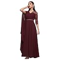 Miss Chase Women's Round Neck Cap Sleeves Lace Knee -Long Skater Dress