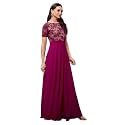 Miss Chase Women's Round Neck Cap Sleeves Lace Knee -Long Skater Dress
