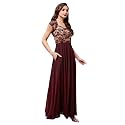 Miss Chase Women's Round Neck Cap Sleeves Lace Knee -Long Skater Dress