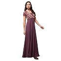 Miss Chase Women's Round Neck Cap Sleeves Lace Knee -Long Skater Dress