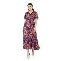 Miss Chase Women's Round Neck Cap Sleeves Lace Knee -Long Skater Dress