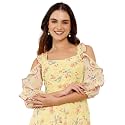 Miss Chase Women's Round Neck Cap Sleeves Lace Knee -Long Skater Dress