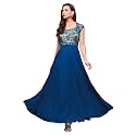 Miss Chase Women's Round Neck Cap Sleeves Lace Knee -Long Skater Dress