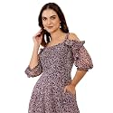 Miss Chase Women's Round Neck Cap Sleeves Lace Knee -Long Skater Dress