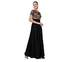Miss Chase Women's Round Neck Cap Sleeves Lace Knee -Long Skater Dress