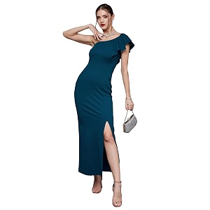 Miss Chase Womens Solid One Shoulder Sleeveless
