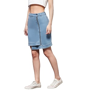 Miss Chase Womens Straight-Fit High-Rise Stretchable Denim