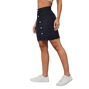 Miss Chase Womens Straight-Fit High-Rise Stretchable Denim
