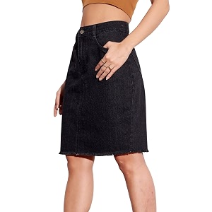 Miss Chase Womens Straight-Fit High-Rise Stretchable Denim