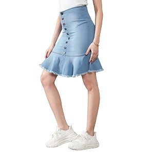 Miss Chase Womens Straight-Fit High-Rise Stretchable Denim