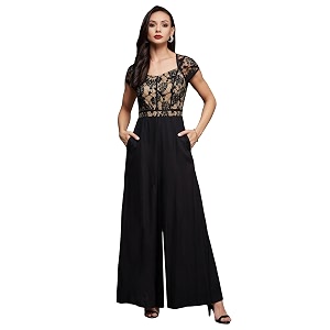 miss chase women39s sweetheart neck raglan sleeve floral lace overlaid jumpsuit