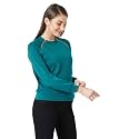 Miss Chase Women39s Turquoise Solid Cotton Sweatshirt