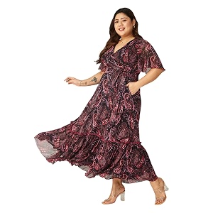 Miss Chase A Womens V-Neck Three-Quarter Sleeve