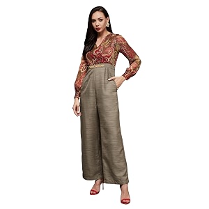 Miss Chase Womens V-Neck Bishop Sleeve Bohemian
