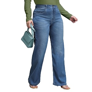 Miss Chase A Womens Wide-Leg High Rise
