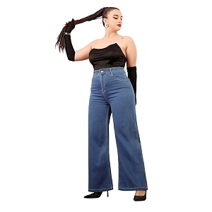 miss chase a women39s wide leg high rise regular length stretchable denim jeans