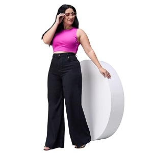 miss chase a women39s wide leg high rise regular length stretchable denim jeans