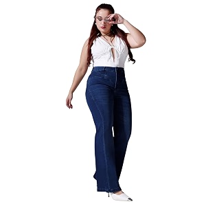 miss chase a women39s wide leg high rise regular length stretchable denim jeans
