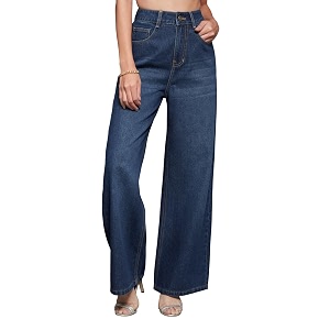 miss chase women39s wide-leg high-rise regular-length stretchable shaping denim jeans