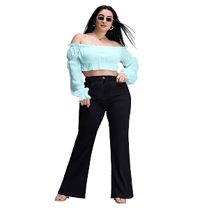 miss chase a women39s wide-leg high rise regular-length stretchable denim jeans