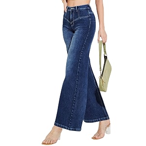 miss chase women39s wide-leg high-rise regular-length stretchable shaping denim jeans