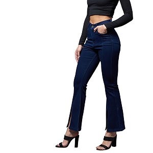 miss chase women39s bootcut high rise regular stretchable denim jeans mcss18den02-19-327-26 oxford blue 26