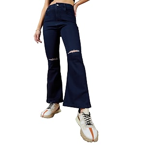 miss chase women39s bootcut high rise regular stretchable denim jeans mcss18den02-19-332-26 deep blue 38