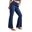 Miss Chase Women's Wide-Leg High-Rise Regular-Length Stretchable Shaping Denim Jeans