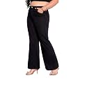 Miss Chase A+ Women's Wide Leg High Rise Regular Length Stretchable Denim Jeans