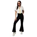 Miss Chase Women's Wide-Leg High-Rise Regular-Length Stretchable Shaping Denim Jeans